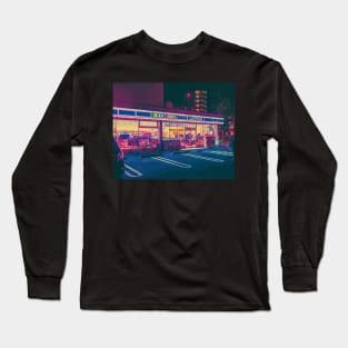 Japan night city Long Sleeve T-Shirt